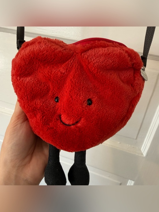 Jellycat Handbags - Jellycat Amuseables Red Heart Plush Crossbody Bag
